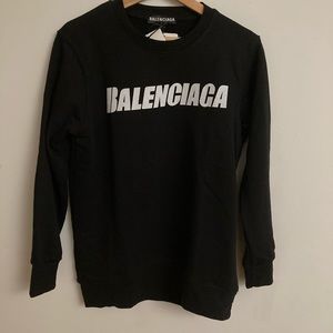 Used Balenciaga sweatshirt sweater black size Large slim fit